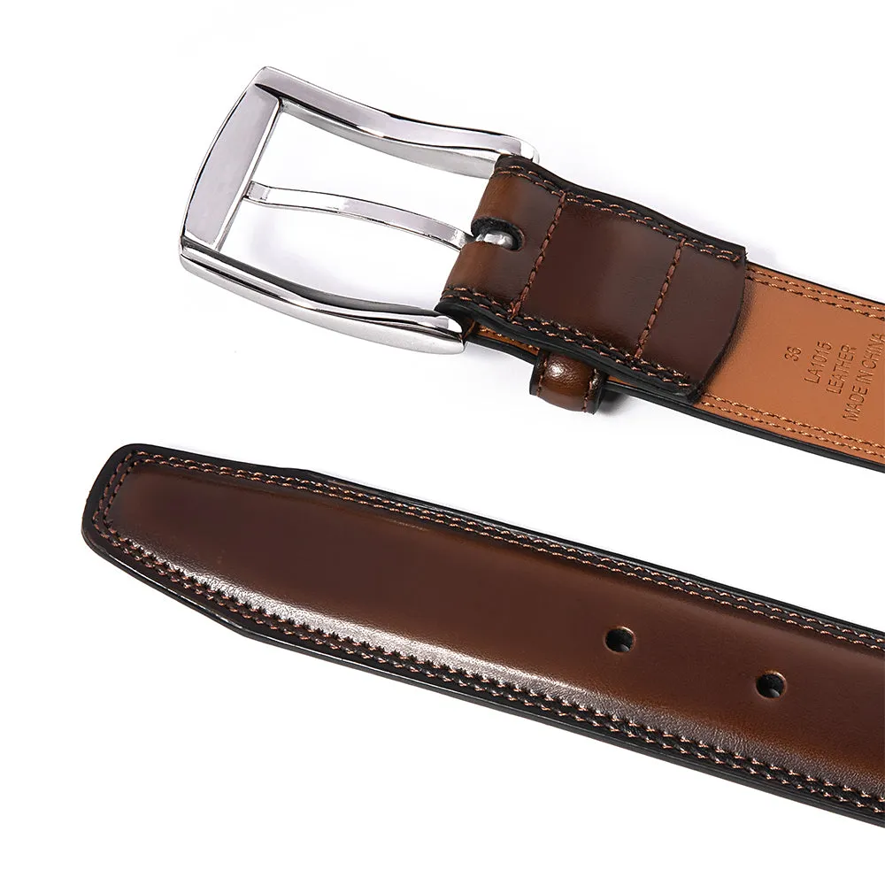 Premium Leather Belt - Burnt Umber