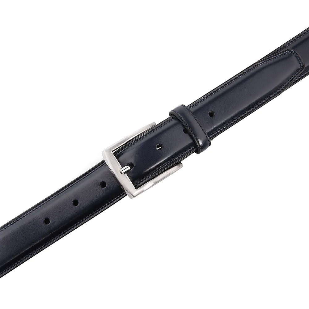 Premium Leather Belt - Navy
