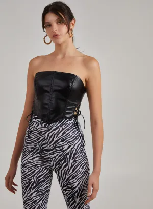 Premium Leather Look Corset