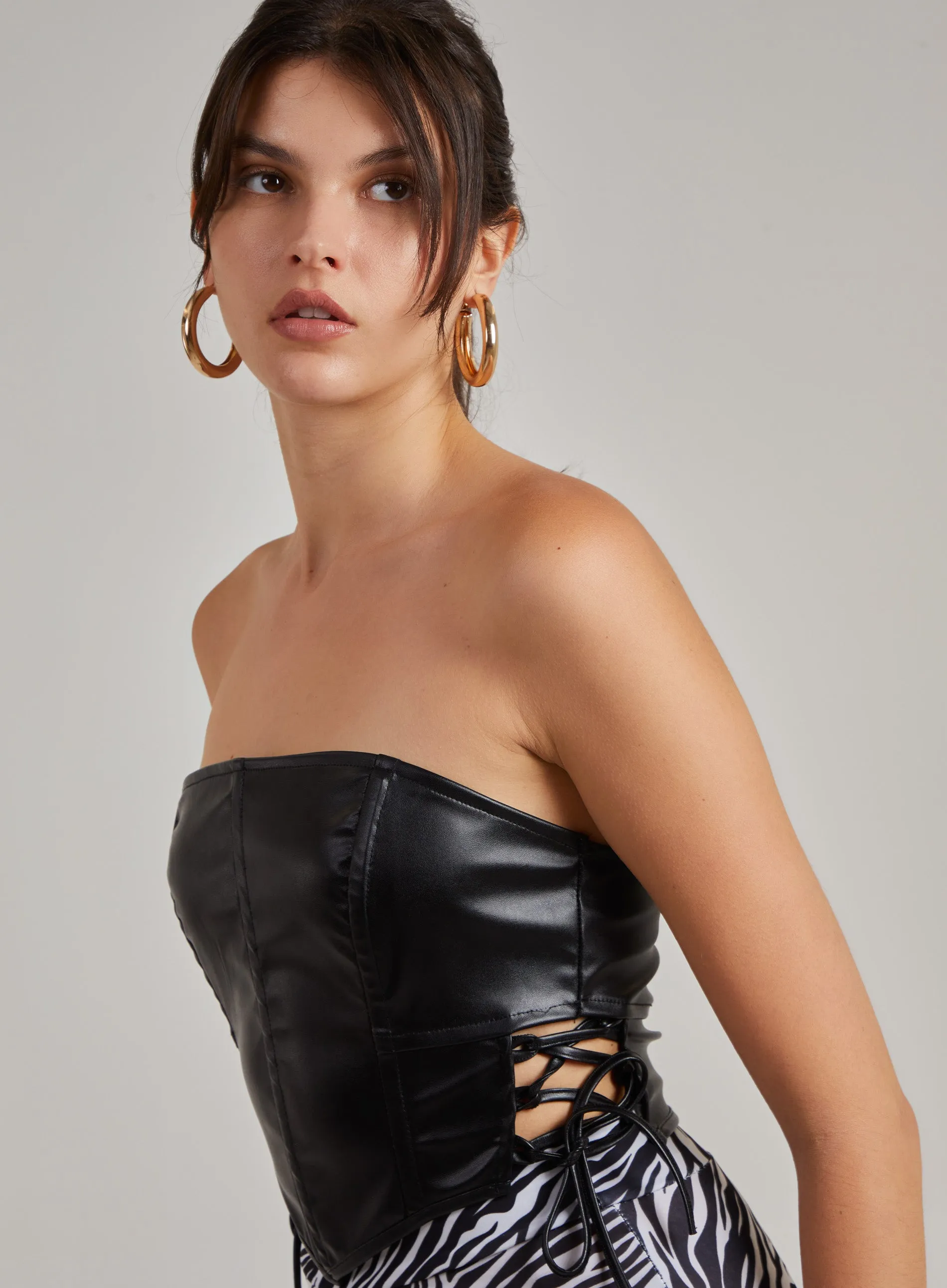 Premium Leather Look Corset