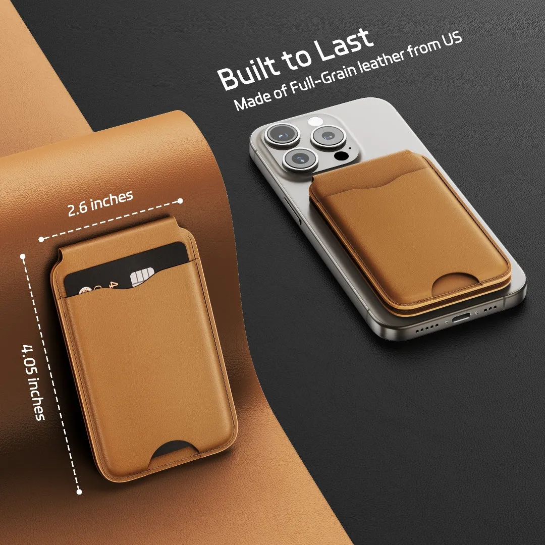 Premium Leather Magnetic Wallet Stand