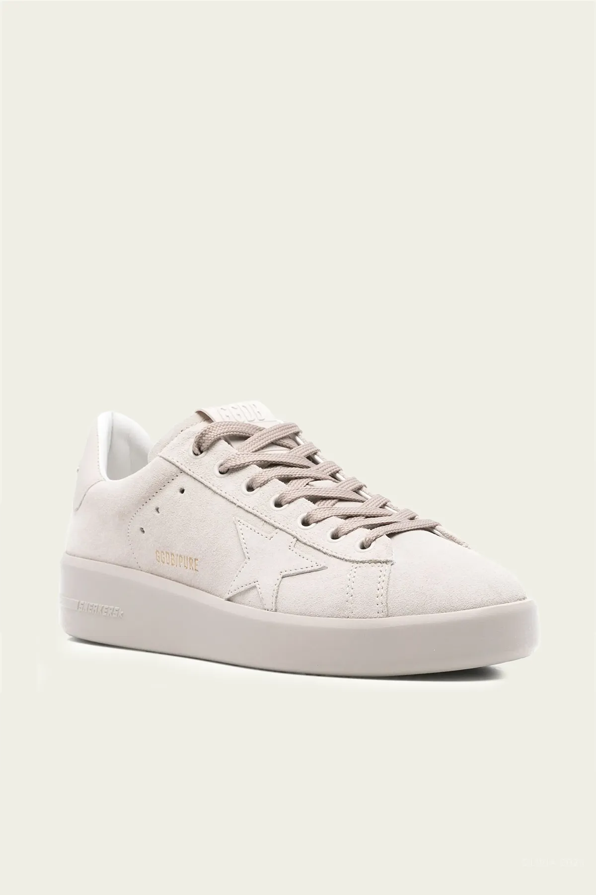 Pure-Star Nacreous Clouds Suede Leather Sneaker