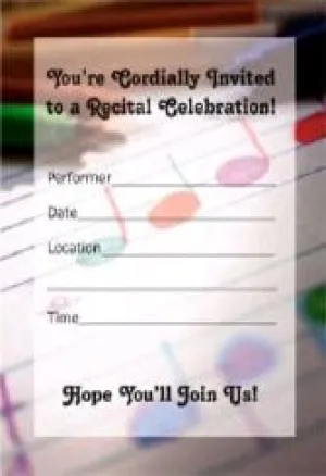 Recital Invitations - Recital Celebration - Recital Celebrations recital invitations