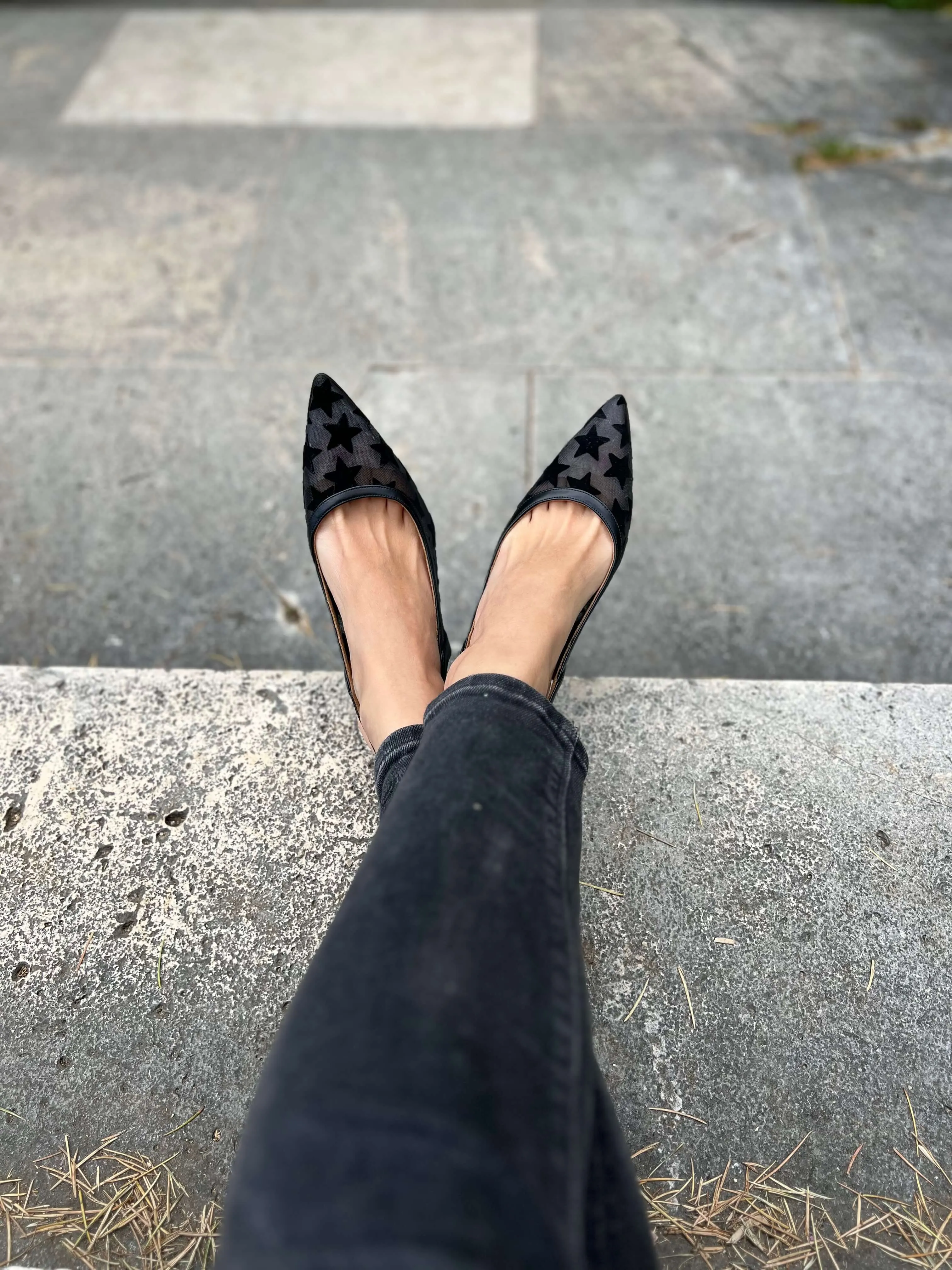 Rejilla Stars Vegan Eco Suede Slingback Heels | Black