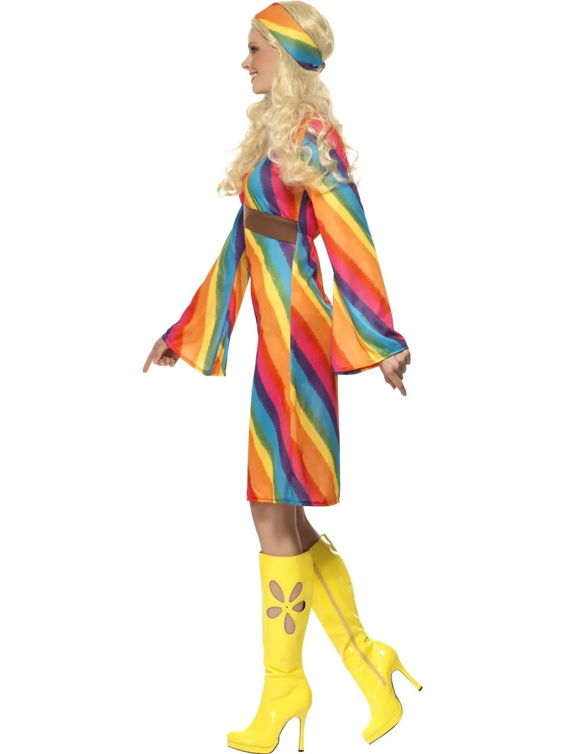 Retro 70's Disco Fever Rainbow Women's Costume