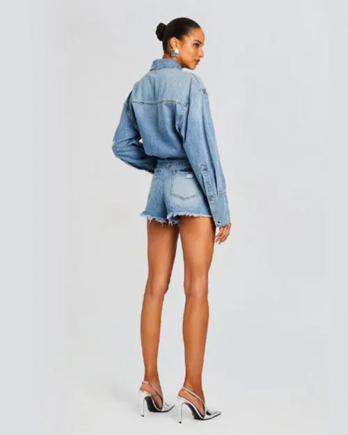 RETROFETE | Annie Denim Romper | Oasis