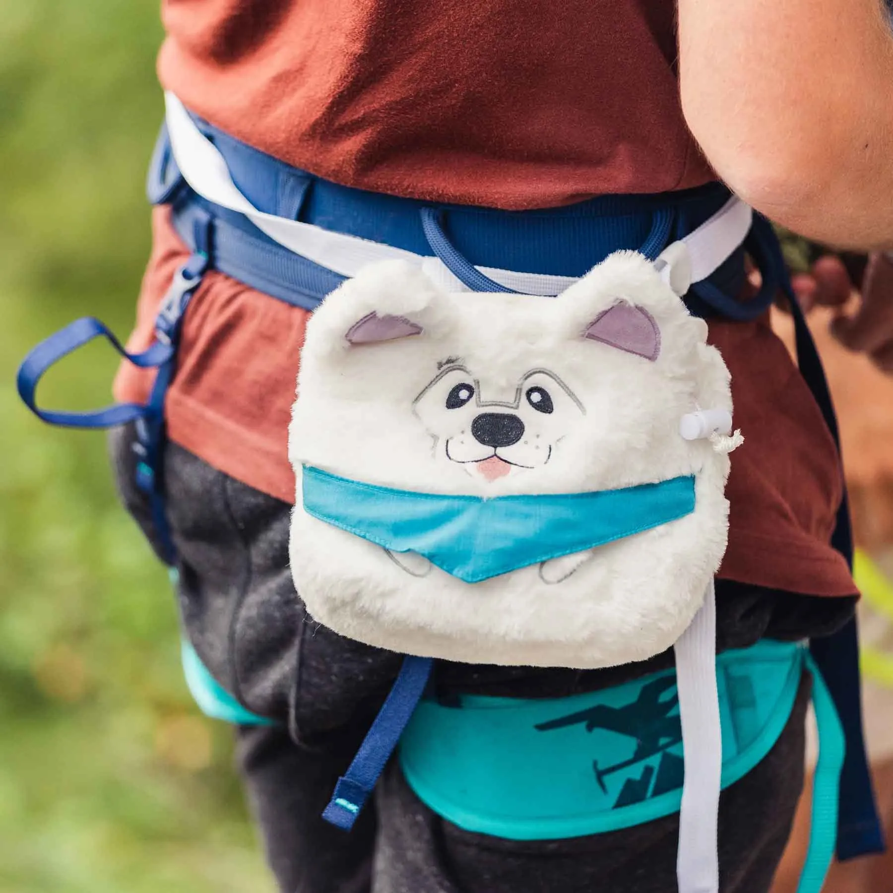 Samoyed Dog Rock Climbing Chalk Bag