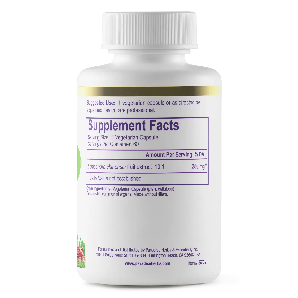 Schisandra | 60 Capsules | by Paradise Herbs