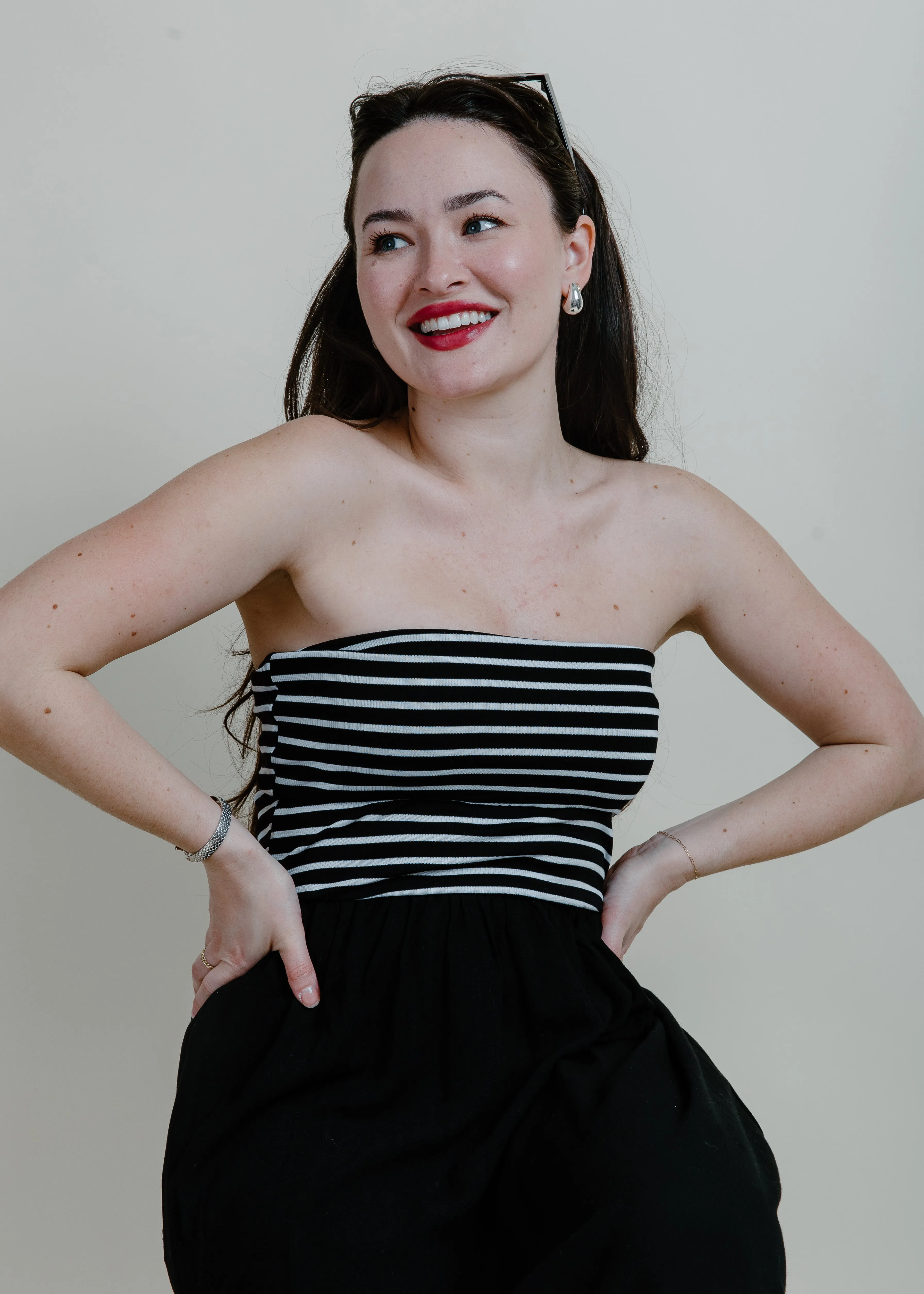 Seaside Tube Top Dress - Black