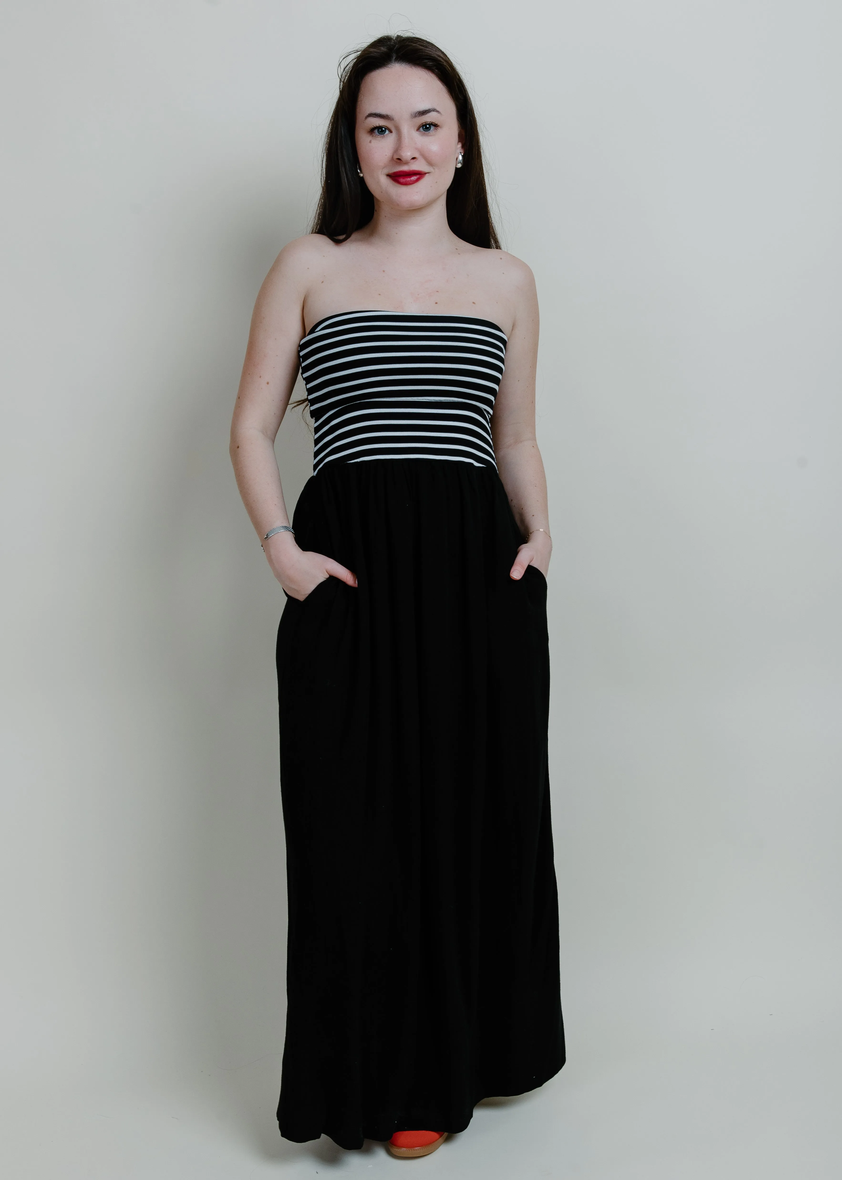 Seaside Tube Top Dress - Black