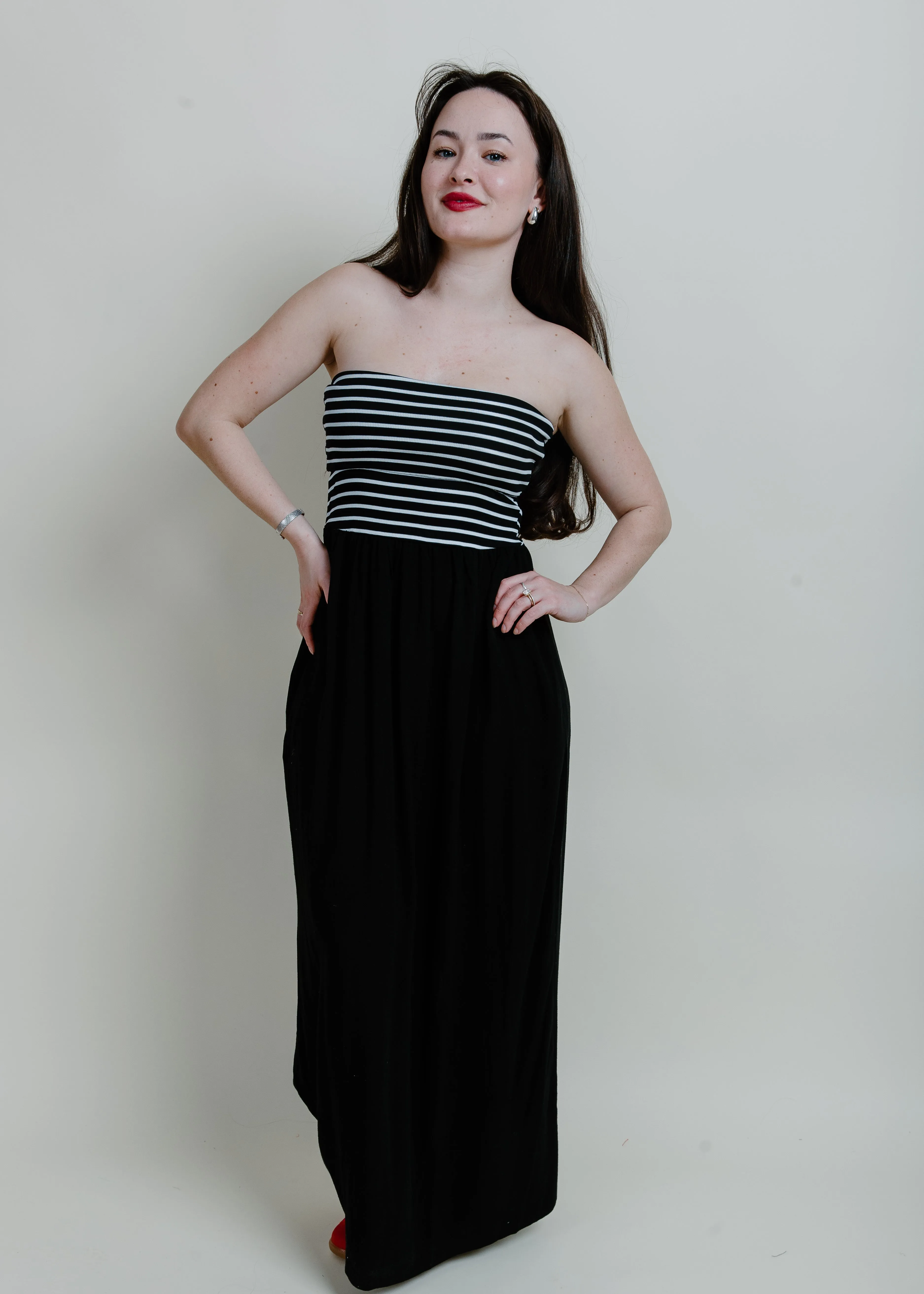 Seaside Tube Top Dress - Black