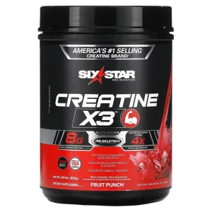 SIXSTAR Creatine X3 Fruit Punch 2.18 lbs (990 g) Exp 11 May 2025