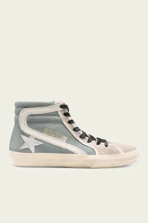 Slide Smoke Blue Suede Leather Sneaker