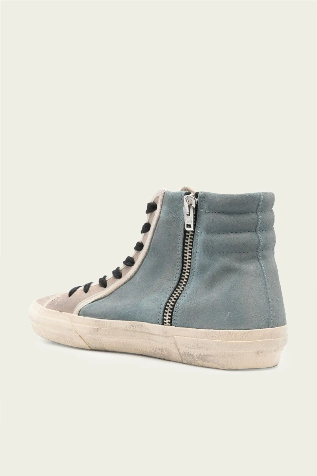 Slide Smoke Blue Suede Leather Sneaker
