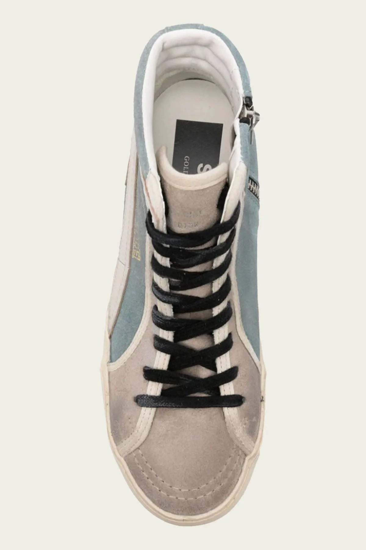 Slide Smoke Blue Suede Leather Sneaker