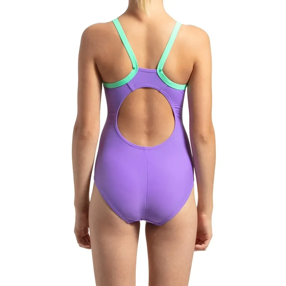 Speedo Girls Gala Logo Thinstrap Muscle Back