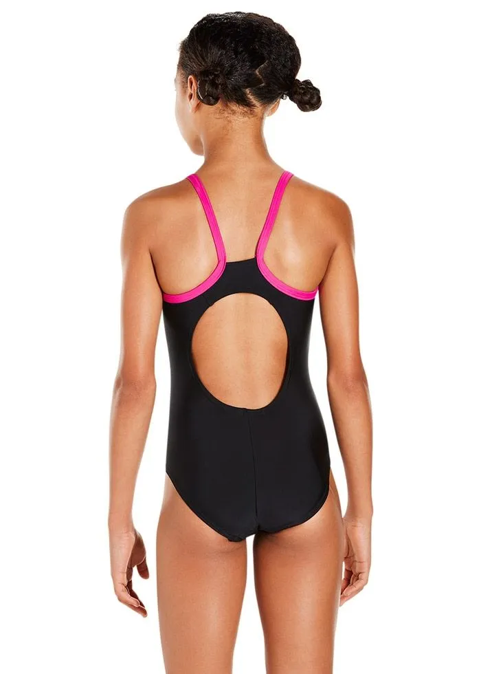 Speedo Girls Gala Logo Thinstrap Muscle Back