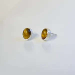 Sterling Silver Summer Earring Collection - Tiger's Eye