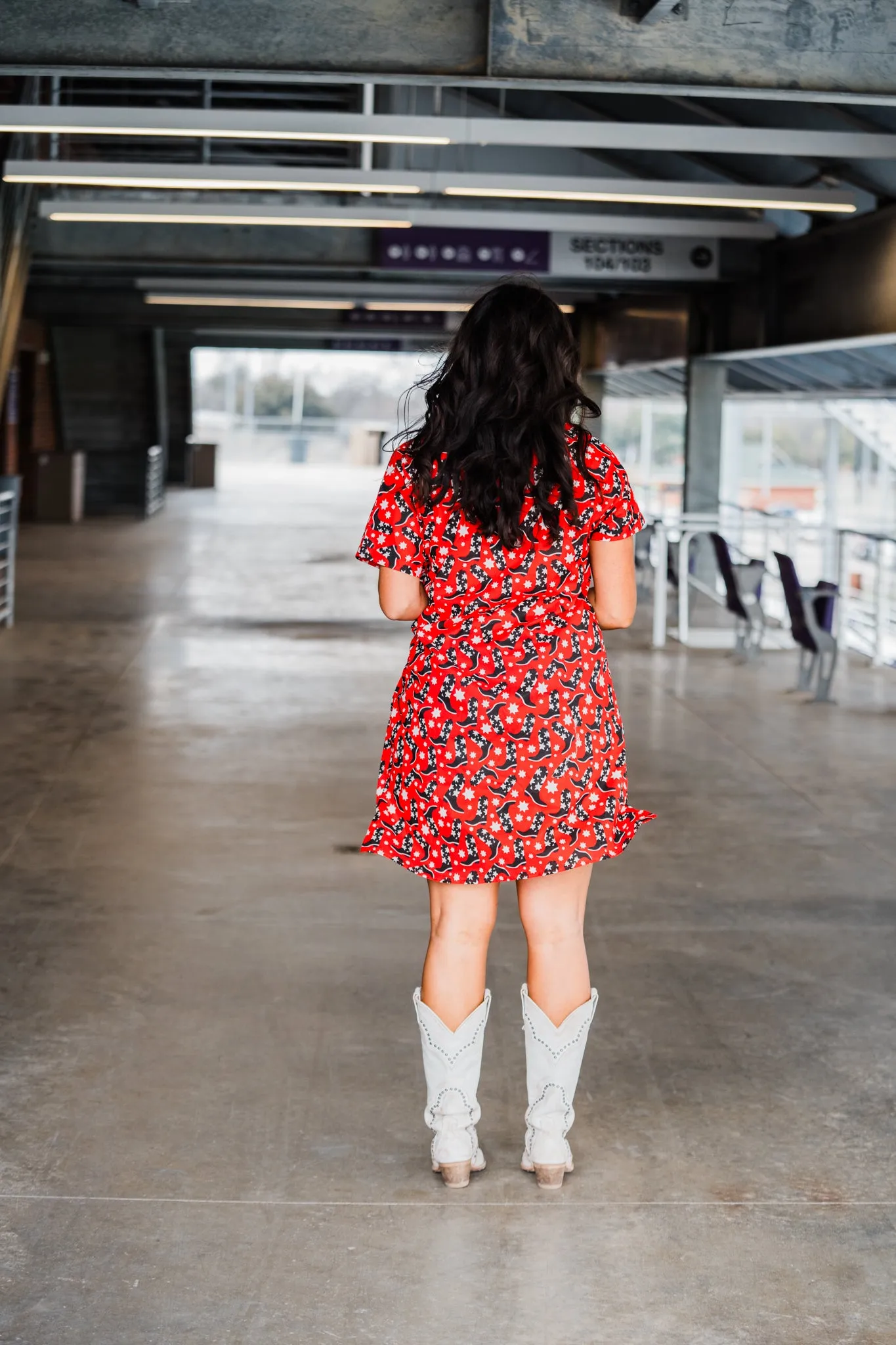 Tailgate Dress - Black/Red