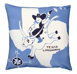 Texas Longhorns 20"x20" Cotton Embroidered Pillow