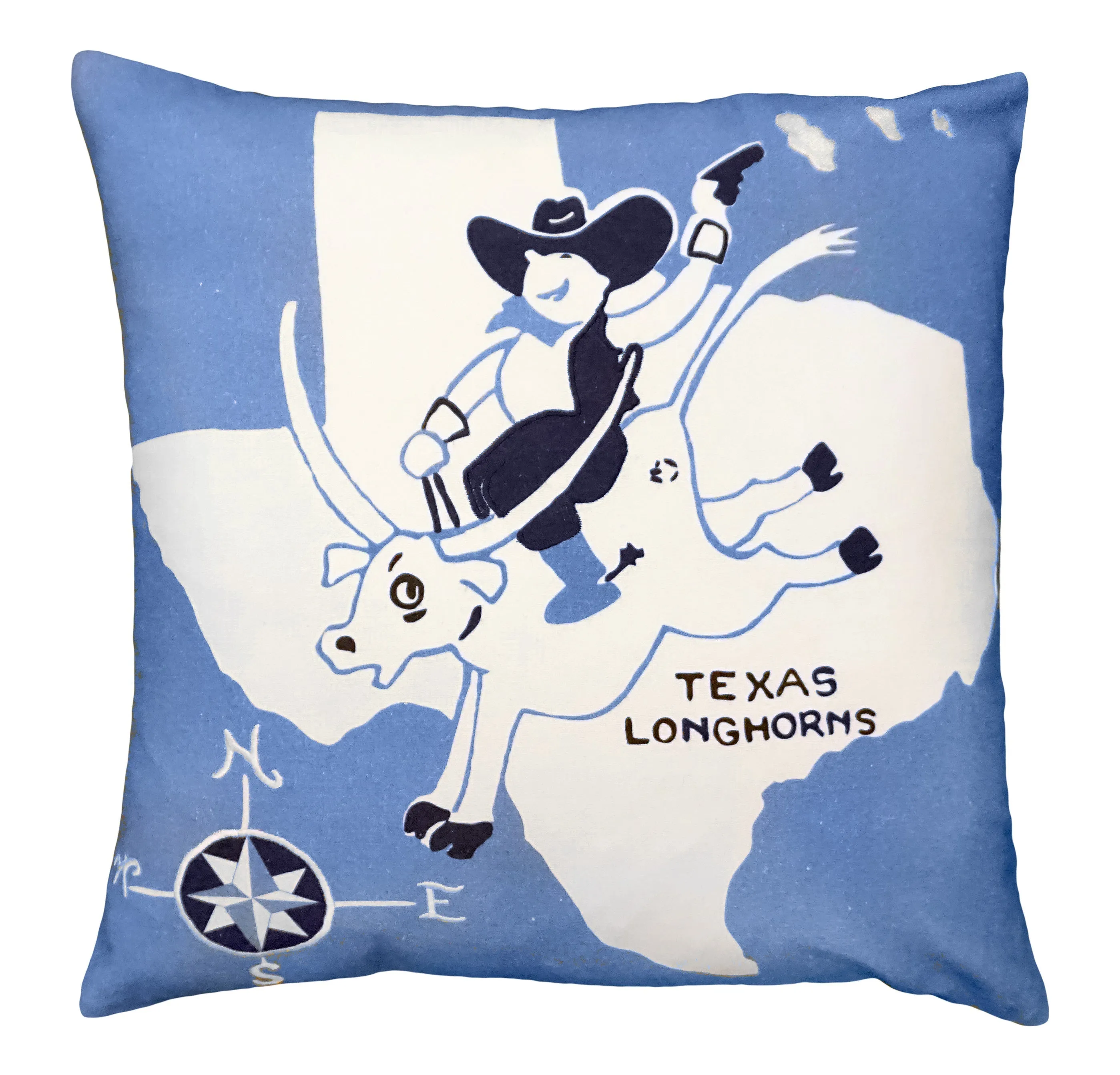 Texas Longhorns 20"x20" Cotton Embroidered Pillow