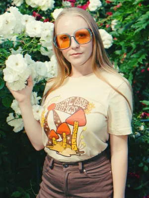 There are Good Things in the World Tee - Orange on Soft Cream