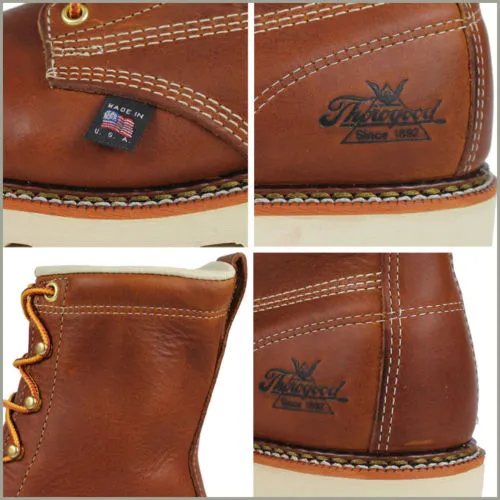 Thorogood Boots 814-4364 8" Plain Toe Wedge American Heritage - Made In USA