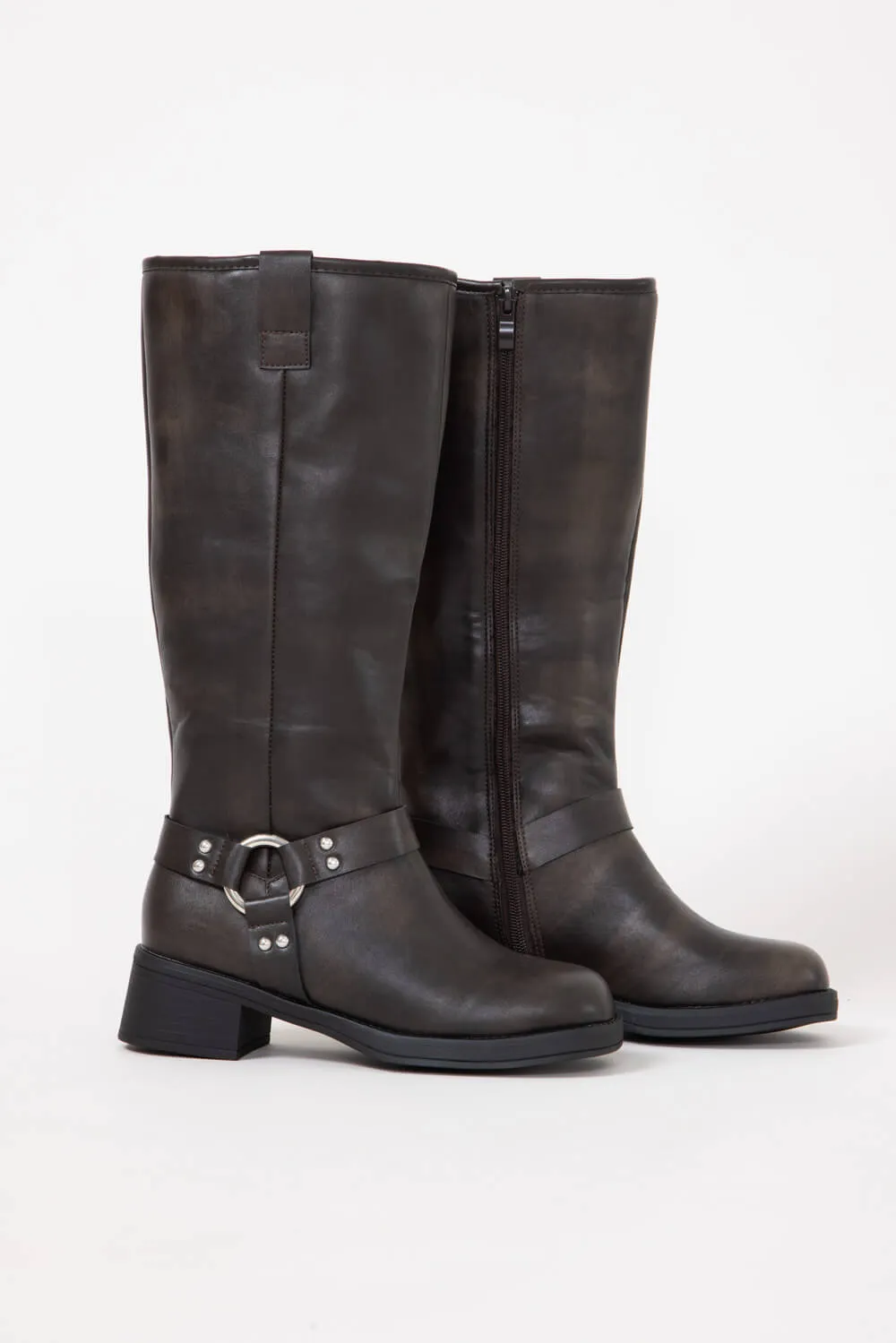 Top Moda Berline Tall Boots for Women in Brown/Grey | BERLINE-5 GREY
