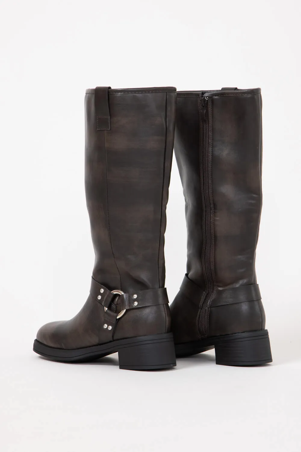 Top Moda Berline Tall Boots for Women in Brown/Grey | BERLINE-5 GREY