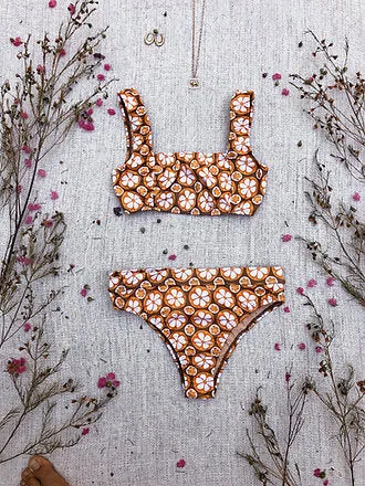 Two Piece Top in Sweet Orange
