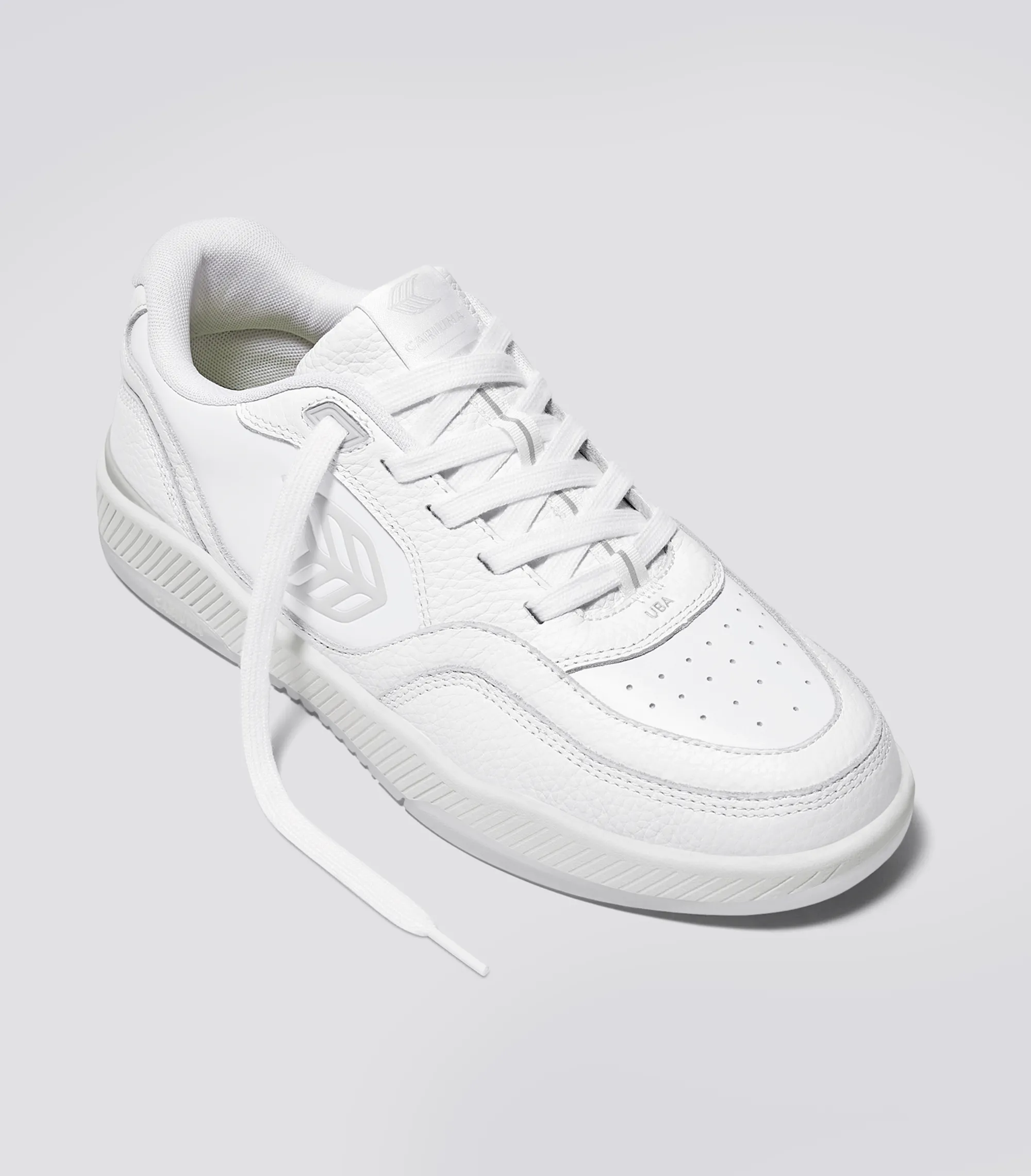 UBA White Premium Leather Ice Logo Sneaker Women