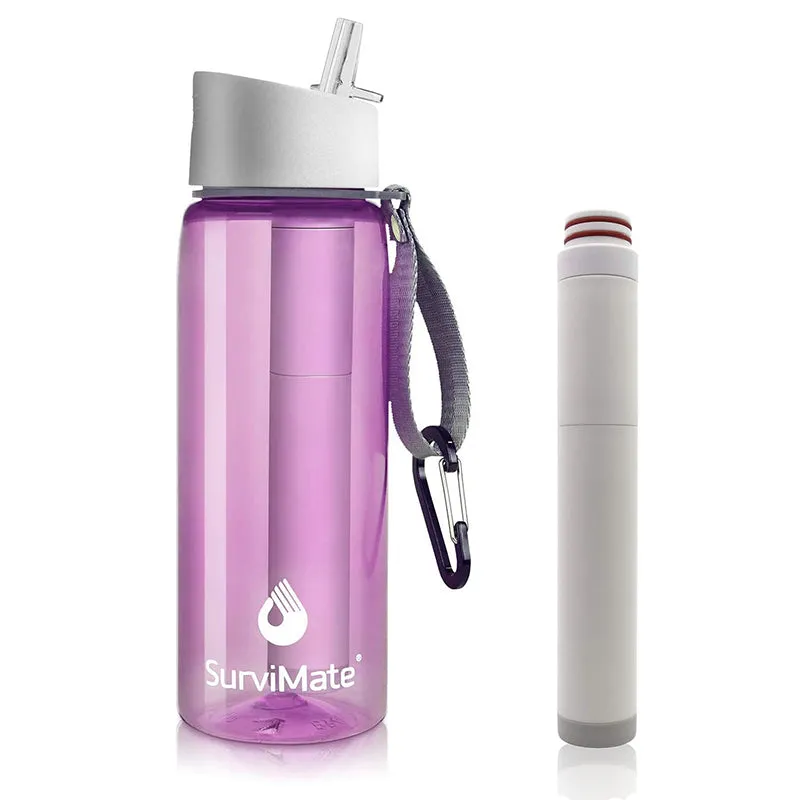 Wild Survival Direct Drinking Filter Kettle Travel Sports Portable Easy Water Purifier